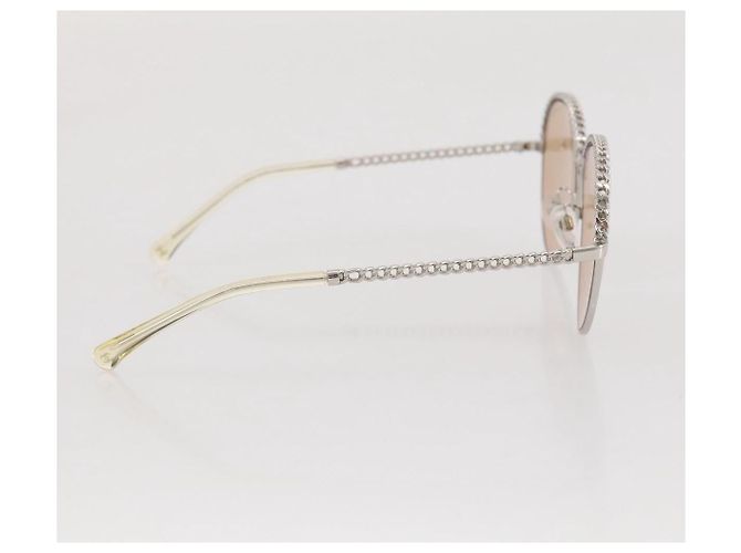 Gafas de sol CHANEL metal Gold CC Auth 204787M Dorado - vista 6