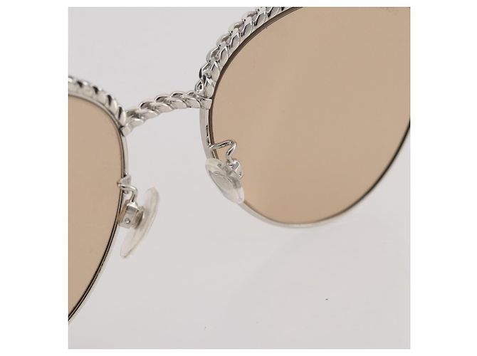Gafas de sol CHANEL metal Gold CC Auth 204787M Dorado - vista 9