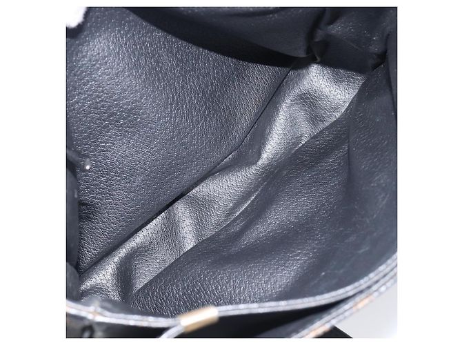 Céline CELINE Macadam Schultertasche PVC Leder Schwarz Goldfarben Auth BA15505 - Ansicht 11