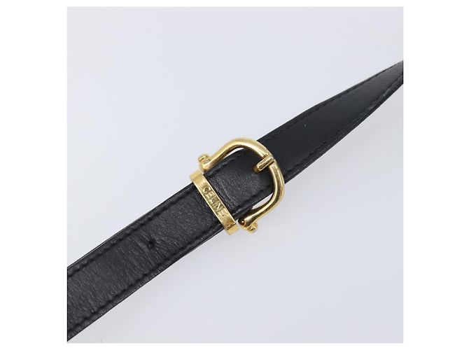 Céline CELINE Macadam Schultertasche PVC Leder Schwarz Goldfarben Auth BA15505 - Ansicht 16