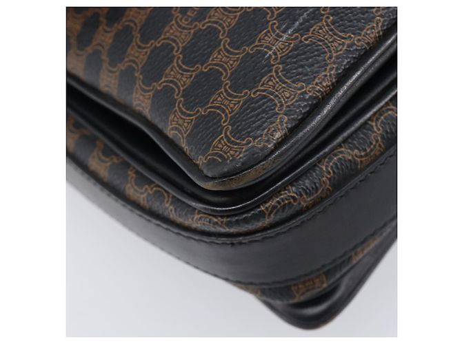Céline CELINE Macadam Schultertasche PVC Leder Schwarz Goldfarben Auth BA15505 - Ansicht 17