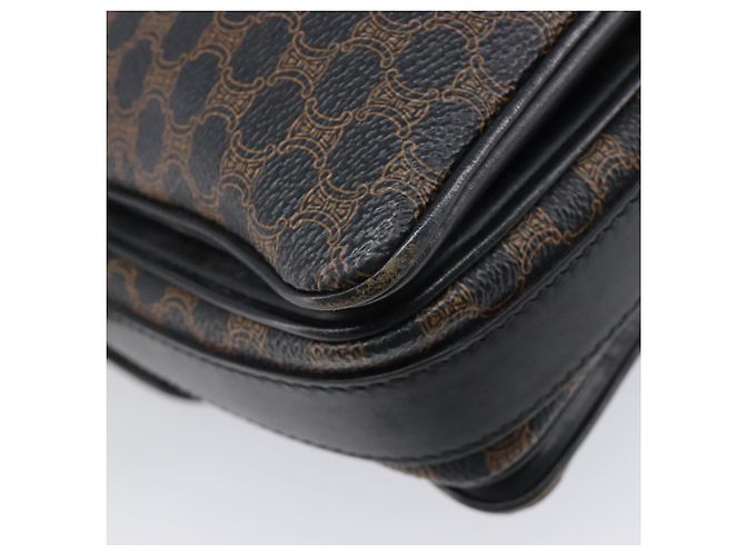 Céline CELINE Macadam Schultertasche PVC Leder Schwarz Goldfarben Auth BA15505 - Ansicht 19