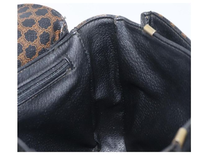 Céline CELINE Macadam Schultertasche PVC Leder Schwarz Goldfarben Auth BA15505 - Ansicht 24