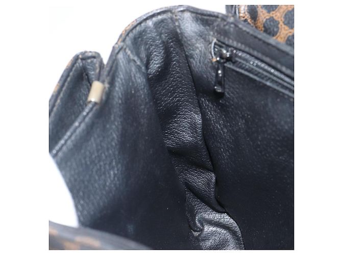 Céline CELINE Macadam Schultertasche PVC Leder Schwarz Goldfarben Auth BA15505 - Ansicht 25