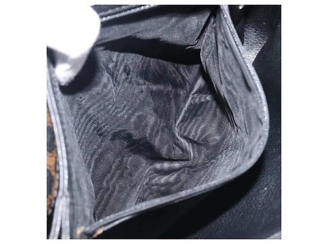 Céline CELINE Macadam Schultertasche PVC Leder Schwarz Goldfarben Auth BA15505 - Ansicht 27