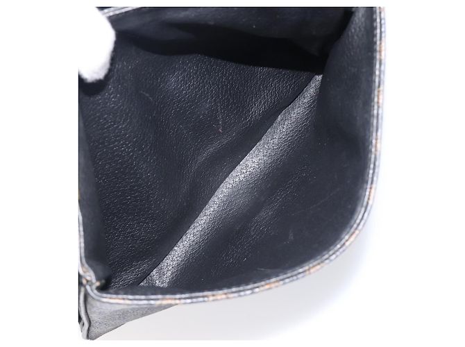Céline CELINE Macadam Schultertasche PVC Leder Schwarz Goldfarben Auth BA15505 - Ansicht 29