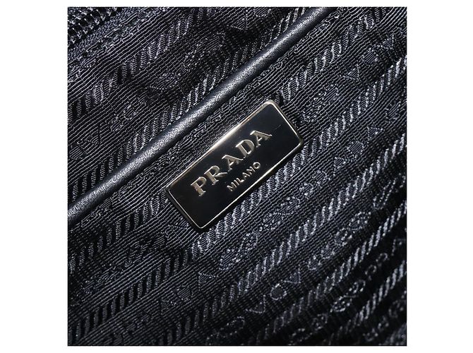 Saco Tote PRADA Nylon 2way Azul Claro Prata Auth 201271A - vista 23