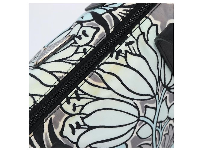 Saco Tote PRADA Nylon 2way Azul Claro Prata Auth 201271A - vista 8