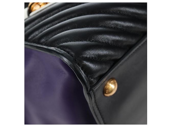 Borsa a mano Miu Miu in pelle 2way Viola Oro Auth 203786V D'oro Porpora - vista 17