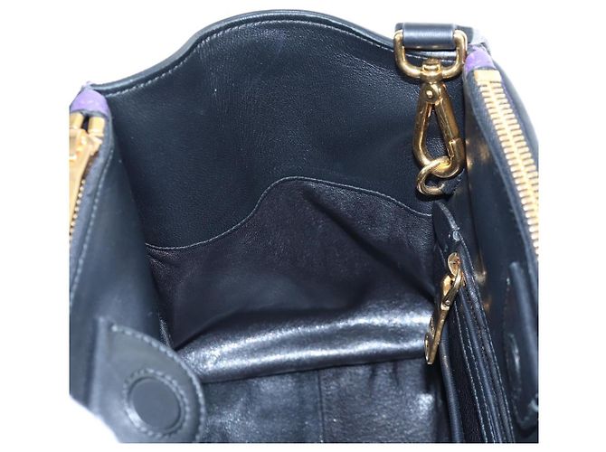 Borsa a mano Miu Miu in pelle 2way Viola Oro Auth 203786V D'oro Porpora - vista 24