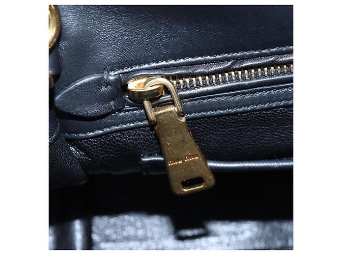 Borsa a mano Miu Miu in pelle 2way Viola Oro Auth 203786V D'oro Porpora - vista 26