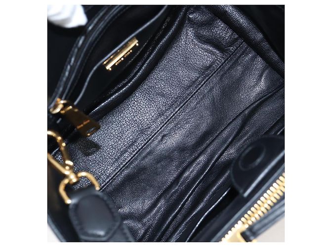Borsa a mano Miu Miu in pelle 2way Viola Oro Auth 203786V D'oro Porpora - vista 9