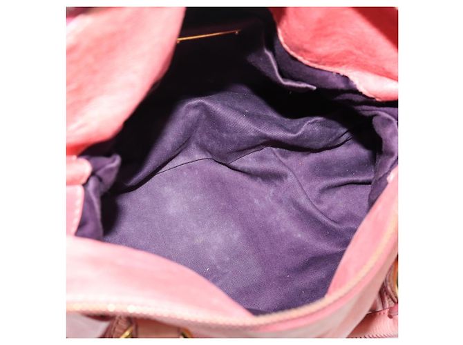 Borsa a mano Miu Miu Vitellolux in pelle 2way Pink Gold Auth 205828V Rosa D'oro - vista 11