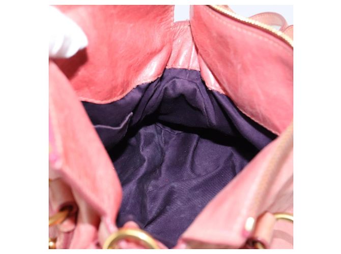 Borsa a mano Miu Miu Vitellolux in pelle 2way Pink Gold Auth 205828V Rosa D'oro - vista 22