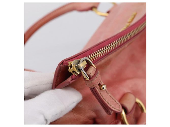 Borsa a mano Miu Miu Vitellolux in pelle 2way Pink Gold Auth 205828V Rosa D'oro - vista 8