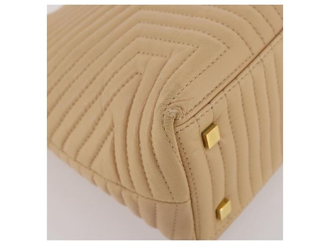 BALLY Schultertasche aus Leder Beige Gold Auth 204860A Golden - Ansicht 16
