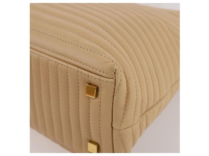 BALLY Schultertasche aus Leder Beige Gold Auth 204860A Golden - Ansicht 17