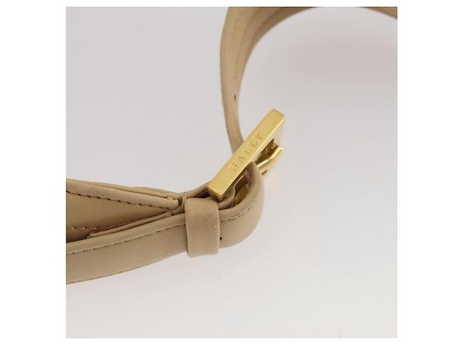 BALLY Schultertasche aus Leder Beige Gold Auth 204860A Golden - Ansicht 18