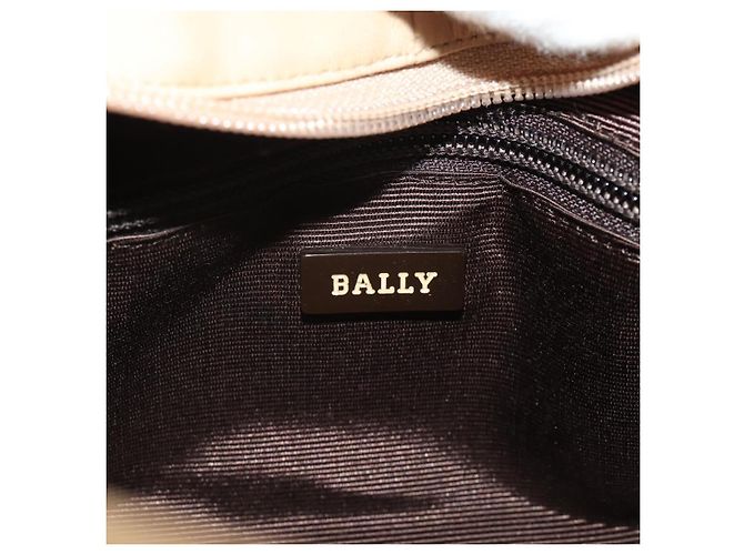 BALLY Schultertasche aus Leder Beige Gold Auth 204860A Golden - Ansicht 19
