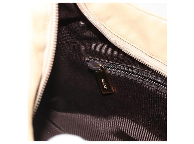 BALLY Schultertasche aus Leder Beige Gold Auth 204860A Golden - Ansicht 22