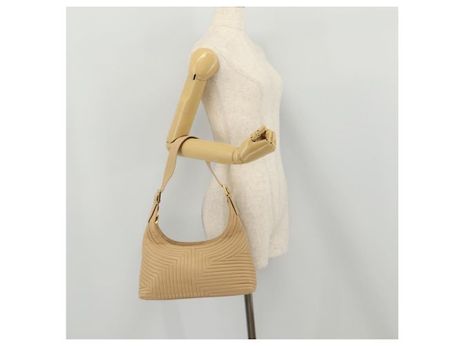 BALLY Schultertasche aus Leder Beige Gold Auth 204860A Golden - Ansicht 24