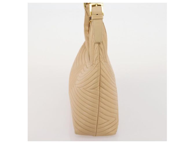 BALLY Schultertasche aus Leder Beige Gold Auth 204860A Golden - Ansicht 3
