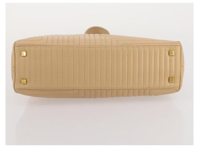 BALLY Schultertasche aus Leder Beige Gold Auth 204860A Golden - Ansicht 6
