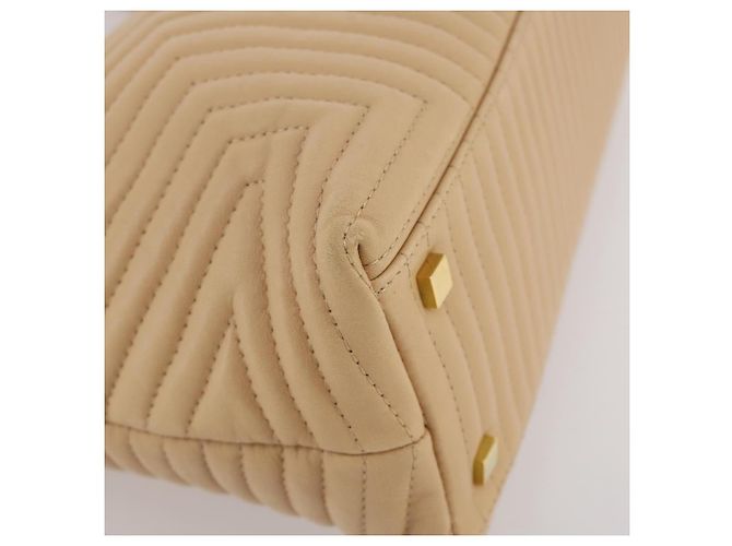 BALLY Schultertasche aus Leder Beige Gold Auth 204860A Golden - Ansicht 9