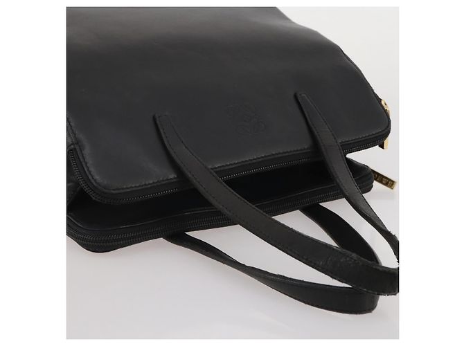 LOEWE Handtasche aus Leder Schwarz Gold authentisch 204858 Golden - Ansicht 6