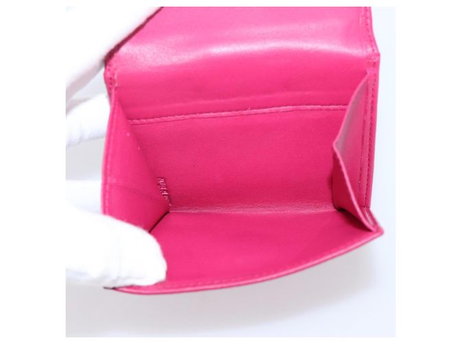 Cartera LOEWE Bifold de cuero Rosa Oro Auth 204222A Dorado - vista 11