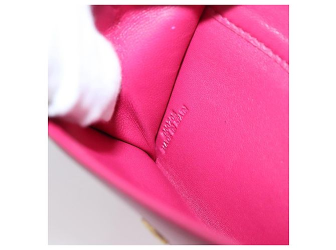 Cartera LOEWE Bifold de cuero Rosa Oro Auth 204222A Dorado - vista 12