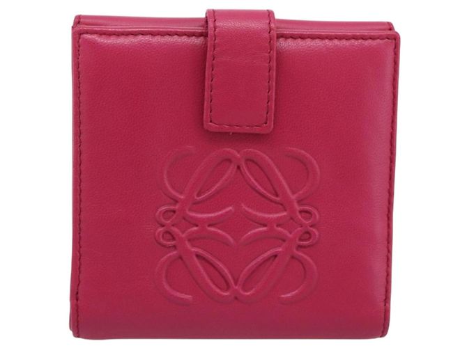 Cartera LOEWE Bifold de cuero Rosa Oro Auth 204222A Dorado - vista 13