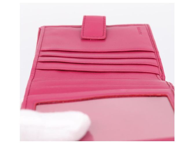 Cartera LOEWE Bifold de cuero Rosa Oro Auth 204222A Dorado - vista 19