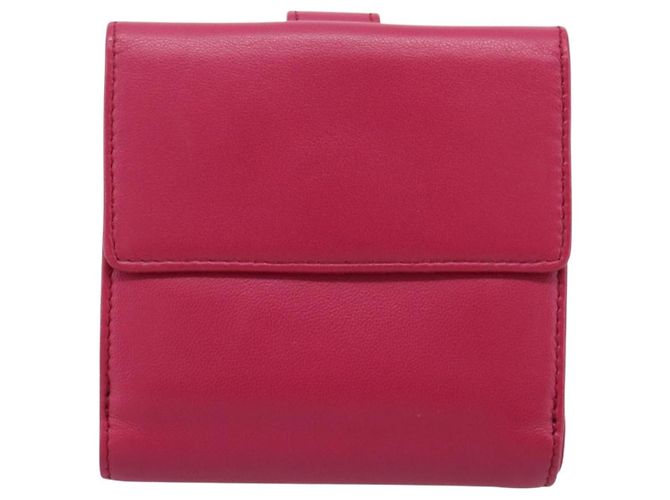 Cartera LOEWE Bifold de cuero Rosa Oro Auth 204222A Dorado - vista 2