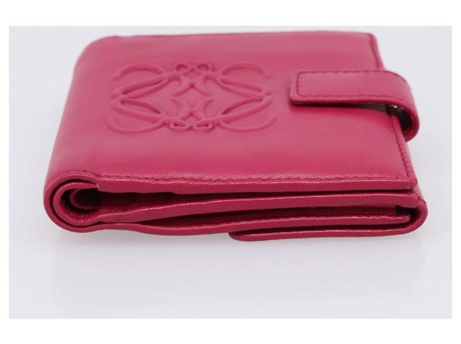 Cartera LOEWE Bifold de cuero Rosa Oro Auth 204222A Dorado - vista 3
