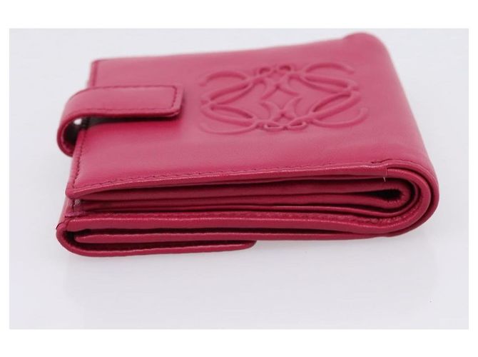Cartera LOEWE Bifold de cuero Rosa Oro Auth 204222A Dorado - vista 4