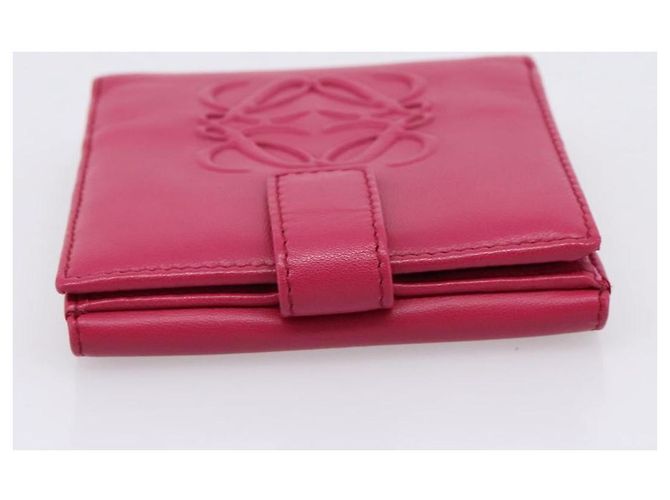 Cartera LOEWE Bifold de cuero Rosa Oro Auth 204222A Dorado - vista 5
