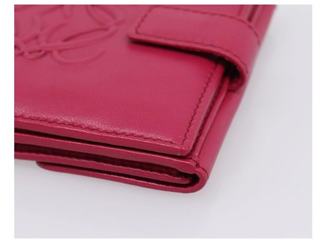 Cartera LOEWE Bifold de cuero Rosa Oro Auth 204222A Dorado - vista 7