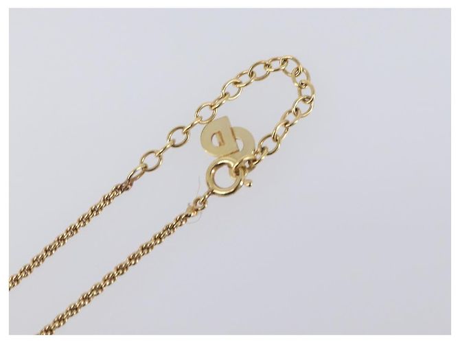Collana Christian Dior Metallo Tono Oro Auth 203715 - vista 13