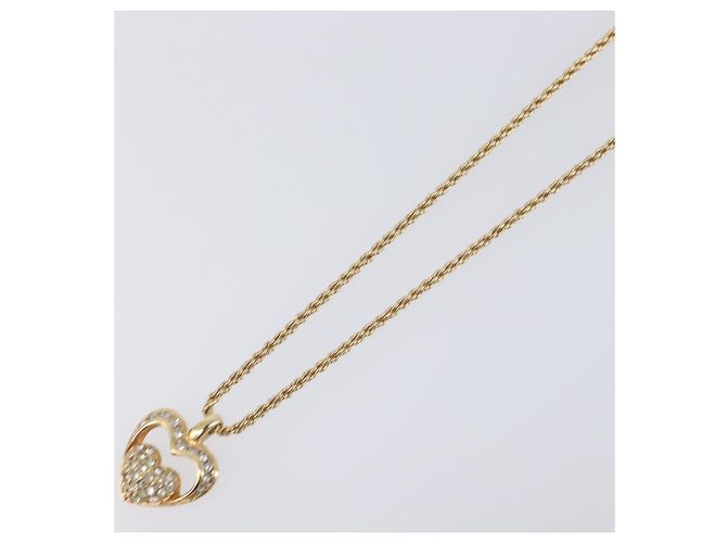 Collana Christian Dior Metallo Tono Oro Auth 203715 - vista 4