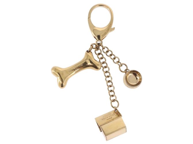 LOUIS VUITTON Bijoux Sack Baxter Charm Metal Gold Tone M65177 LV Auth ar14253V - vista 13