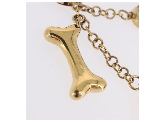LOUIS VUITTON Bijoux Sack Baxter Charm Metal Gold Tone M65177 LV Auth ar14253V - vista 4