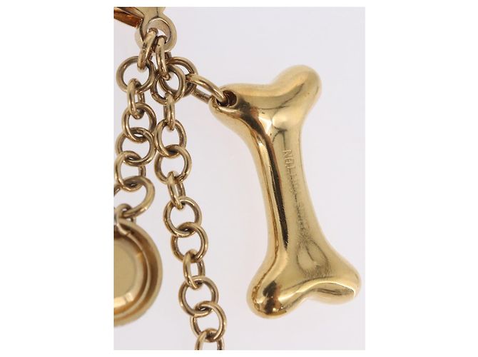 LOUIS VUITTON Bijoux Sack Baxter Charm Metal Gold Tone M65177 LV Auth ar14253V - vista 9