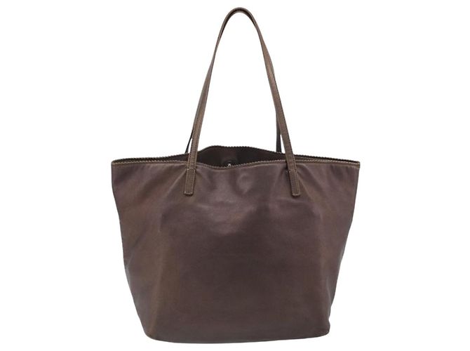 Saco Tote LOEWE em couro marrom Auth 201519 - vista 2