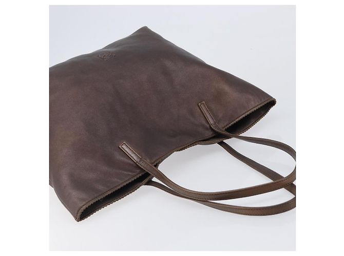 Saco Tote LOEWE em couro marrom Auth 201519 - vista 6