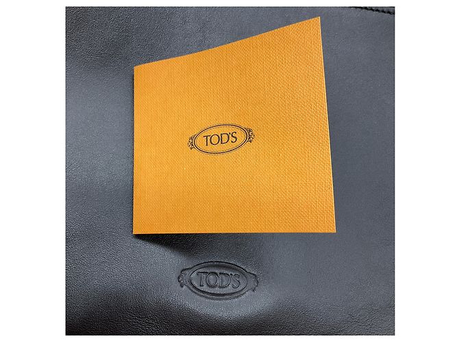 Borsa Tote Folio Di Bag in vera pelle marrone Tod's - vista 10