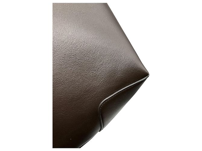 Borsa Tote Folio Di Bag in vera pelle marrone Tod's - vista 14