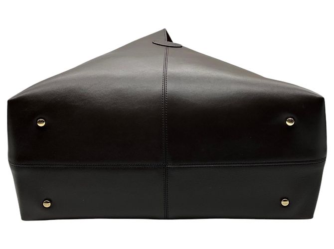 Borsa Tote Folio Di Bag in vera pelle marrone Tod's - vista 4