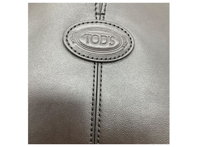 Borsa Tote Folio Di Bag in vera pelle marrone Tod's - vista 7