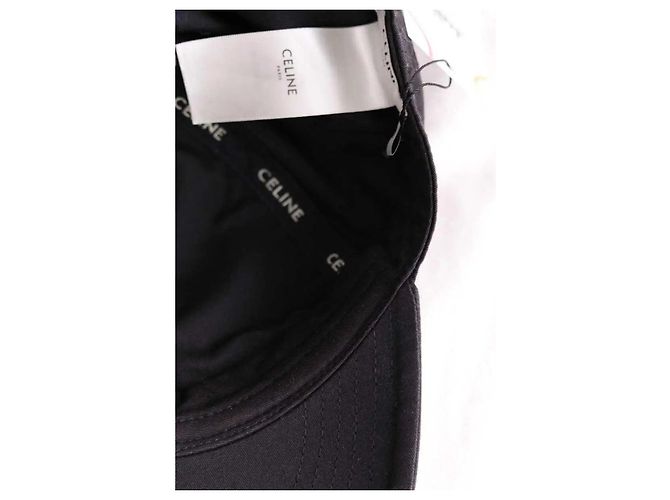 Céline Black Cotton Cap - view 4